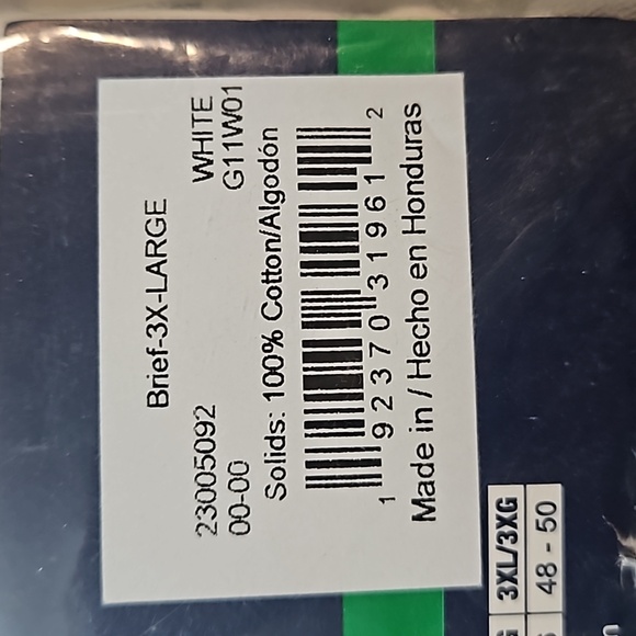 George Men's Briefs 6 Pack Size 3XL White Cotton Tag-Free NEW - Picture 4 of 7